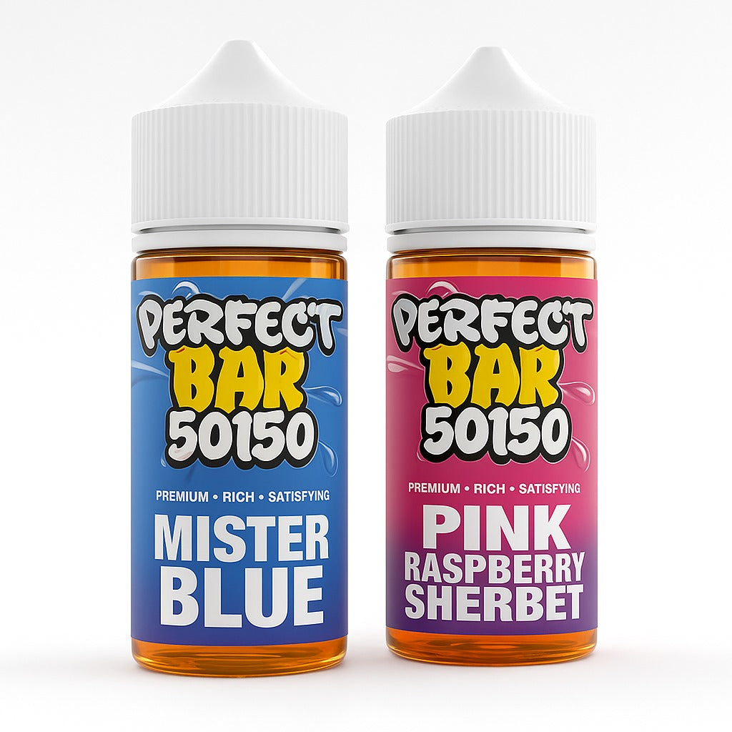 Perfect Bar 100ml Bar-fill – Bar-Style Double Flavour – 50/50 Blend + 2 Free Nic Salts*
