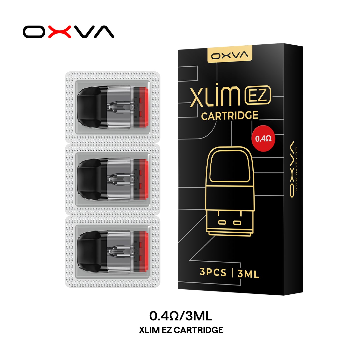 OXVA Xlim EZ Replacement Pods 3ml | 0.4 / 0.6 / 0.8 (3 Pods per Pack) OXVA Xlim EZ Replacement Pods 3ml | 0.4 / 0.6 / 0.8 (3 Pods per Pack)